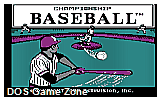 Championship Baseball DOS Game