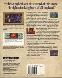 Arthur The Quest For Excalibur Box Artwork Back