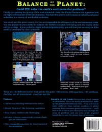 Balance of the Planet Box Artwork Back