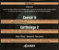 Caesar II Box Artwork Back