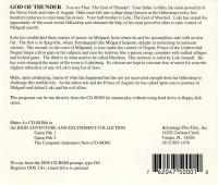 God of Thunder Box Artwork Back