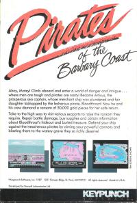 Pirates of the Barbary Coast Box Artwork Back