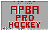 APBA Pro Hockey DOS Game