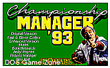 Championship Manager '93 DOS Game