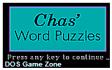 Chas' Word Puzzles DOS Game