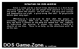 Crime Adventure DOS Game