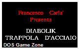 Diabolik 04 - Trappola D'Acciaio DOS Game