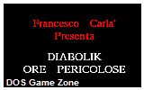 Diabolik 05 - Ore Pericolose DOS Game