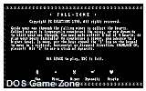 Fall-Zone DOS Game