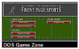 Front Page Sports- Football DOS Game
