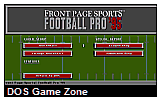 Front Page Sports- Football Pro '95 DOS Game