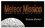 Meteor Mission DOS Game