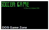Soccer Game, The DOS Game